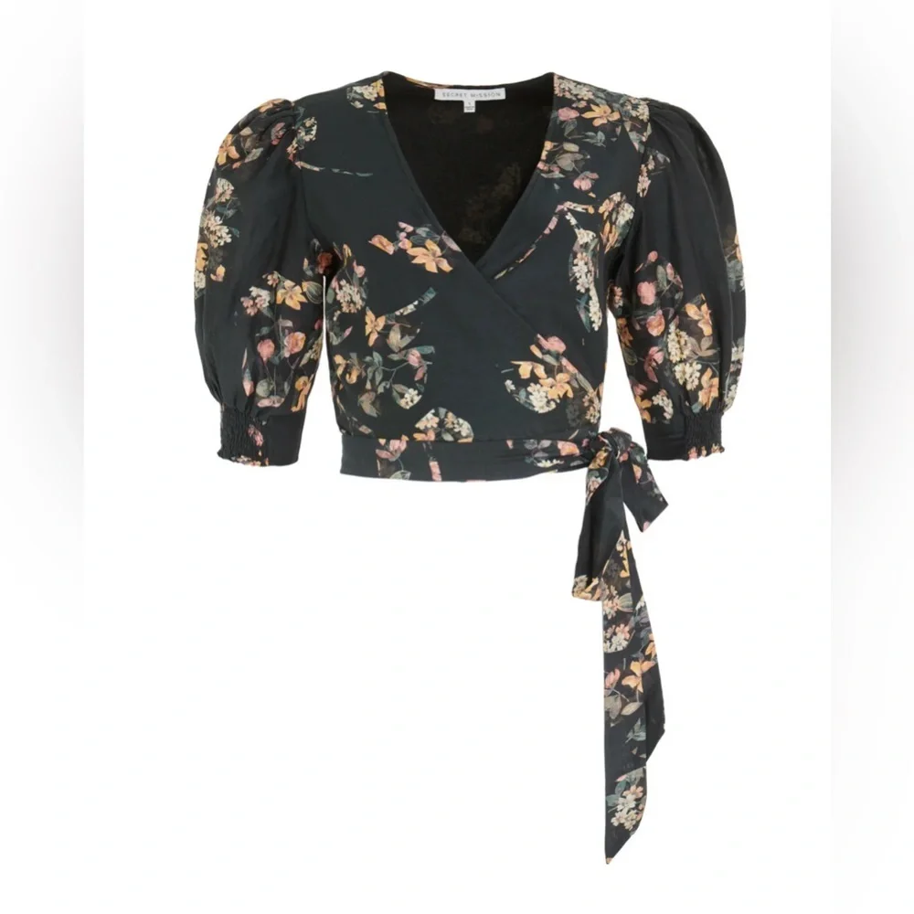 Secret Mission Bleeker Crop Bkouse & Mini Skirt 2 Piece Set, Organic Cotton NWT - Picture 3 of 9